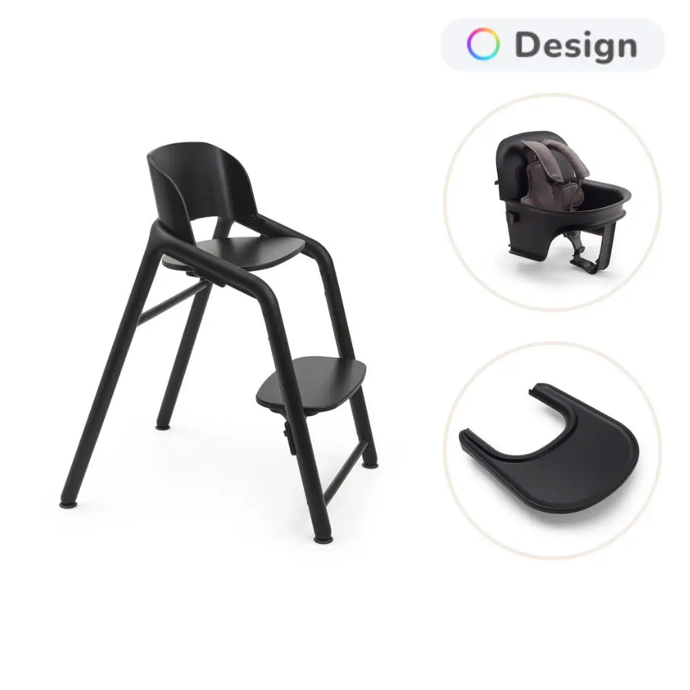 Bugaboo Giraffe Barnstol Inkl. Babyset Och Bricka - Svart