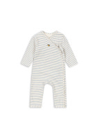 Basic Newborn Overall - Stripe Bluie