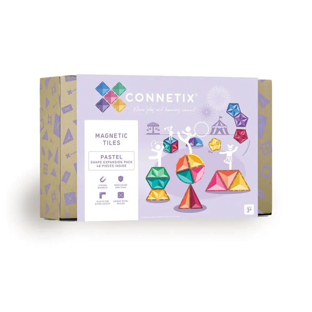 Expansion Pack - udvidelsessæt 48 dele - pastel | Leksaker - Kreativ lek - Magnetiskt lekset | BabyMode