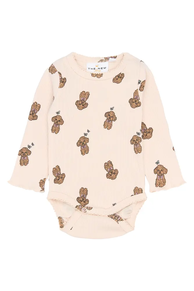 Sona Långärmad Rib Body - Silver Peony - 92 | Barnkläder - Bodys & overaller - Långärmad body | BabyMode