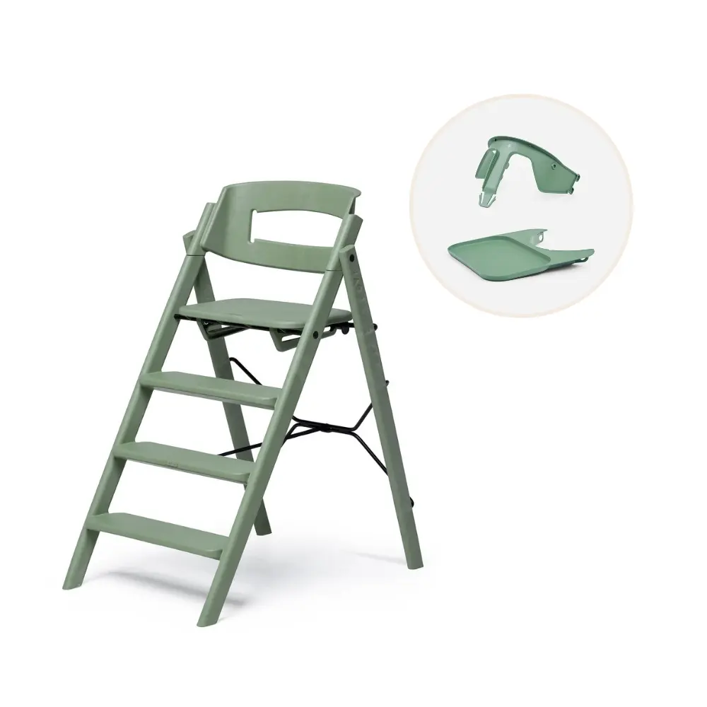 Klapp matstol i återvunnen plast inkl. bygel och bricka - Grön | Baby & Barn - Äta - Barnstolar & tillbehör - Barnstolar med tillbehör | BabyMode