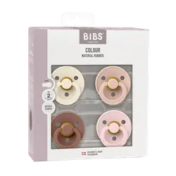 Napp Colour 4-pack Latex Rund 6-18 mån - Ivory/Blush/Wood/Blossom | Baby & Barn - Sköta - Nappar | BabyMode
