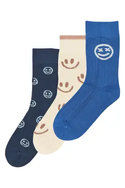 Moe Bamboo Strumpor 3-pak - Strong Blue