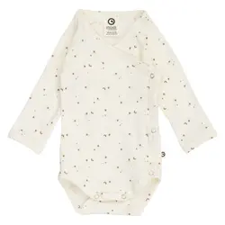 Sparkle Rib Wrap Body - Balsam cream/ Walnut/ Oat | Kläder - Bodys & overaller - Långärmad body | BabyMode