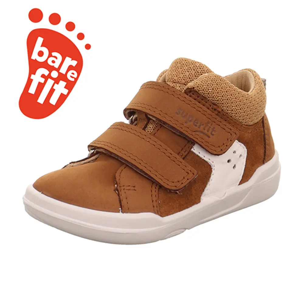 Superfree Barefoot Sneaker - Brun/Vit - 28 | Barnskor - Sneakers - Sneakers med kardborre | BabyMode