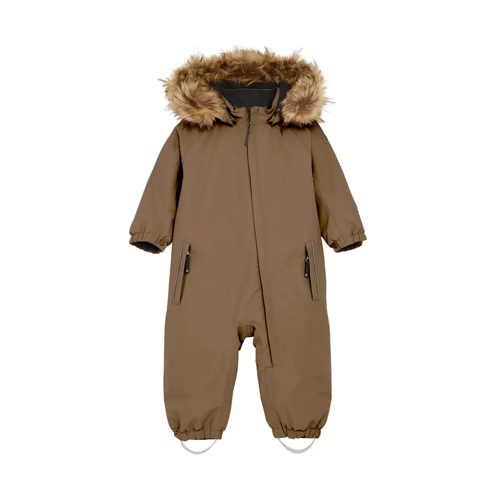 Color Kids Vinteroverall M. Fake Fur - Fossil  - 80
