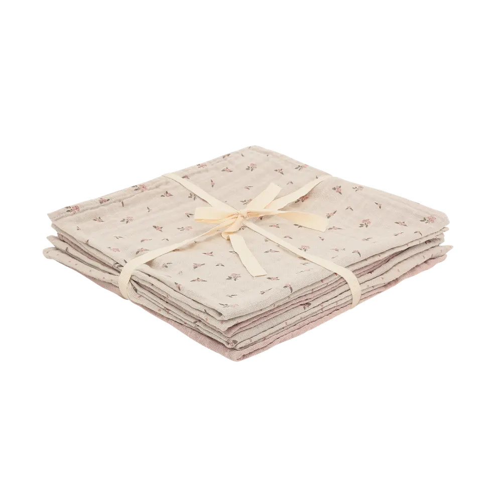 Pippi Muslinfilt 6‑pack 65x65 - Shadow Gray | Barnrum - Textilier - Muslinfiltar | BabyMode