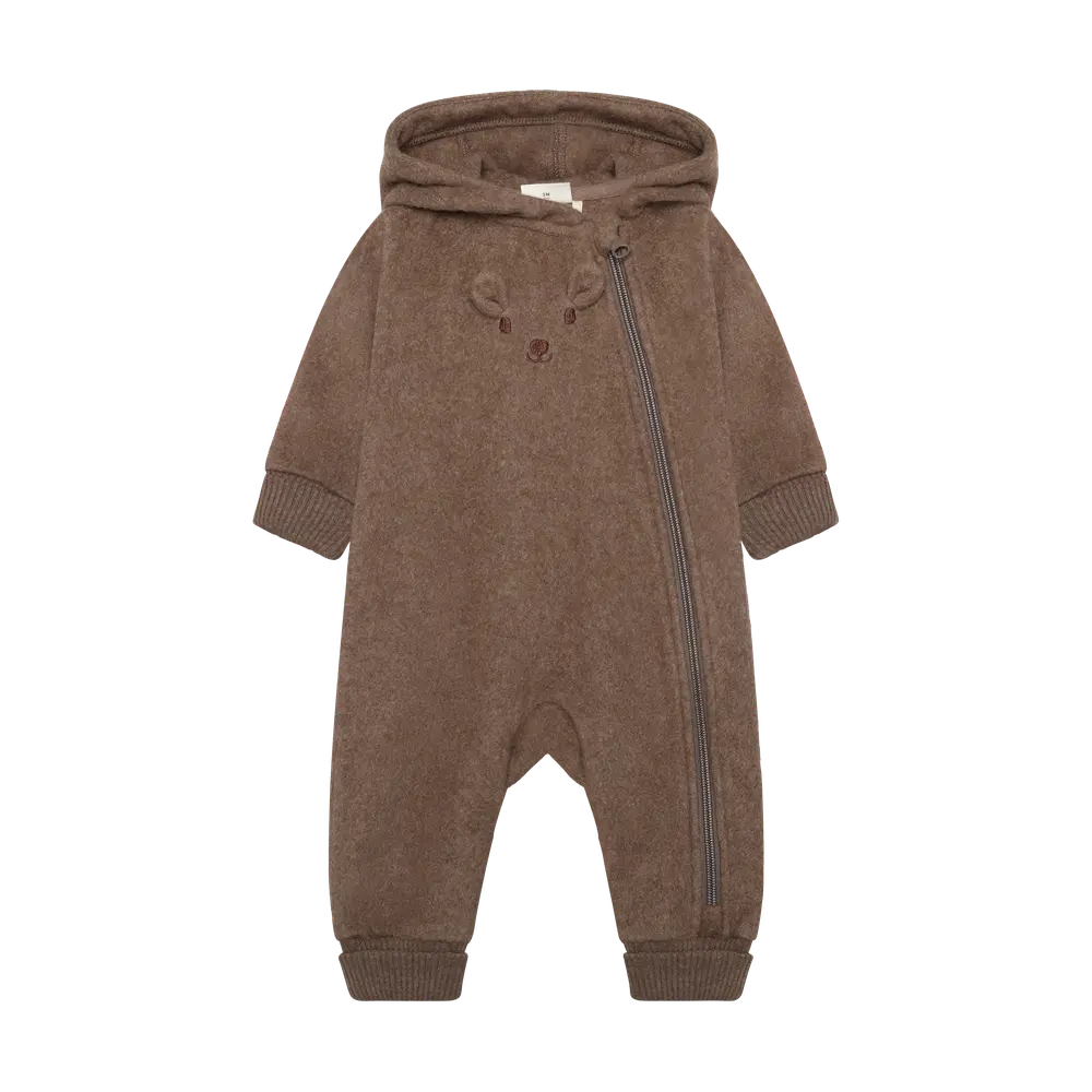 Minymo Fleeceoverall - Chocolate Chip - 62