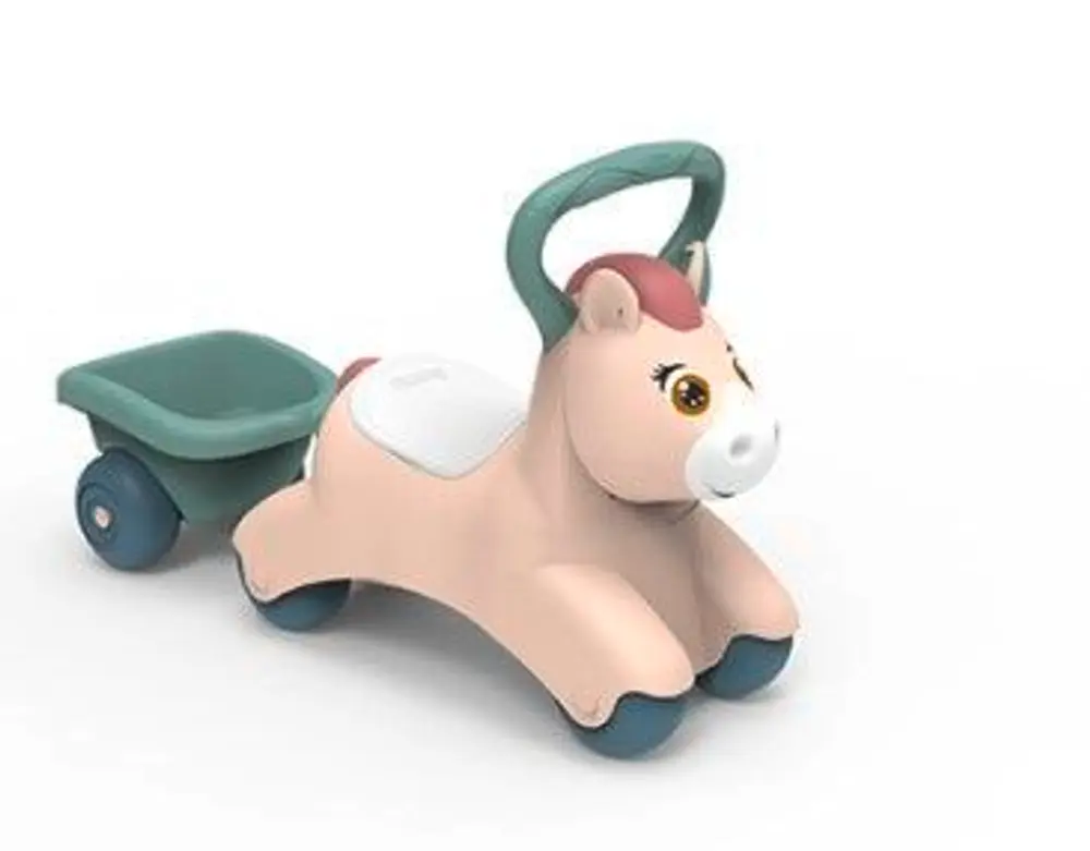 Lära-Gå-Bil - Pony med Vagn | Leksaker - Babyleksaker - Lära-gå-vagnar & gåstolar | BabyMode