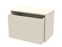 Förvaringsbänk- Dots- 60x35x42 med hjul - Cream | Barnrum - Möbler - Bänkar & pallar | BabyMode