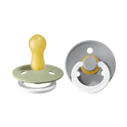 Napp Colour Night 2-pack Latex Rund 6-18 mån - Sage/Cloud | Baby & Barn - Sköta - Nappar | BabyMode
