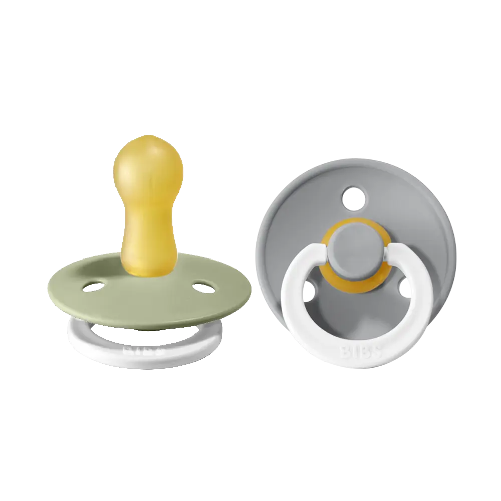 Napp Colour Night 2-pack Latex Rund 6-18 mån - Sage/Cloud | Baby & Barn - Sköta - Nappar | BabyMode