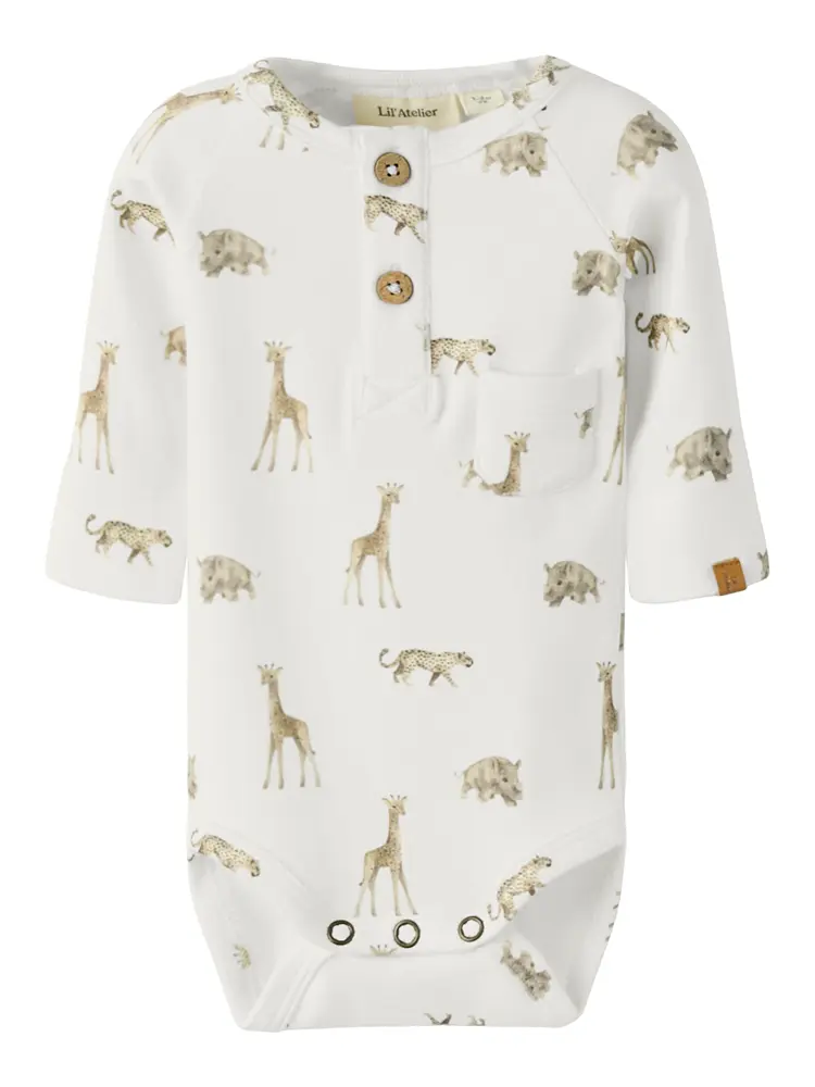 Gayo Elm Långärmad Body - Coconut milk - 68 | Barnkläder - Bodys & overaller - Långärmad body | BabyMode