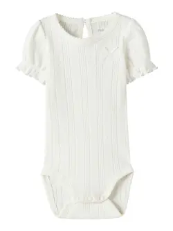 Happy Kortärmad Body - Cloud Dancer | Barnkläder - Bodys & overaller - Kortärmad body | BabyMode