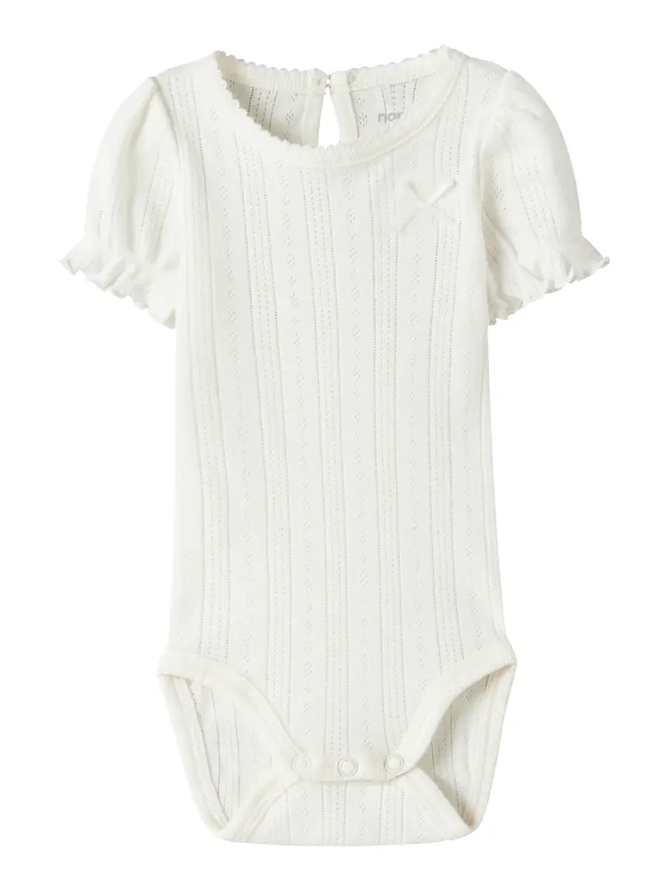 Happy Kortärmad Body - Cloud Dancer - 68 | Barnkläder - Bodys & overaller - Kortärmad body | BabyMode