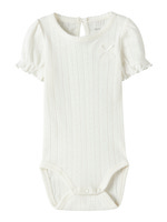 Happy Kortärmad Body - Cloud Dancer