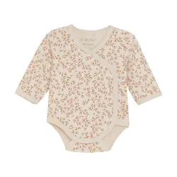 Långärmad Omlottbody AOP - Pale Mauve | Kläder - Prematurkläder | BabyMode