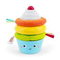 Cupcake Tower™ Stapelleksak med Bitleksak | Leksaker - Babyleksaker - Bitringar & skallror | BabyMode