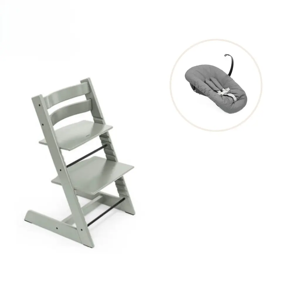 Stokke® Tripp Trapp Stol Bok Inkl. Newborn Set - Glacier Green | Baby & Barn - Äta - Barnstolar & tillbehör - Barnstolar med tillbehör | BabyMode