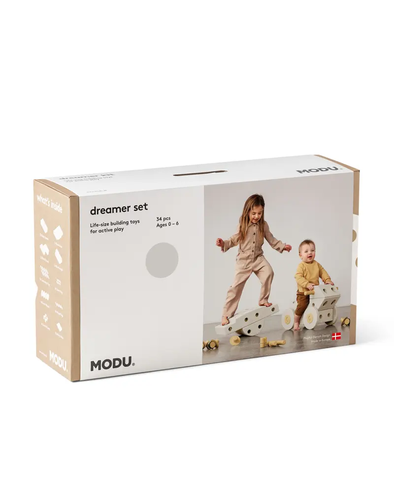 Dreamer Byggsats - Sand Grey/Honey Yellow | Leksaker - Aktivitetsleksaker - Motorikleksaker | BabyMode