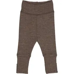 Byxor med Vikbar Mudd Woolly - Walnut Melange | Kläder - Ull - Ullbyxor | BabyMode