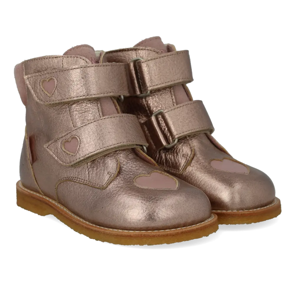 Angulus TEX-stövlar Med Kardborreband - Rose Copper/Faded Rose - 28 | Barnskor - Stövlar - Vinterskor | BabyMode