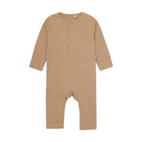 Långärmad Jumpsuit Ribbad - Macaroon Melange