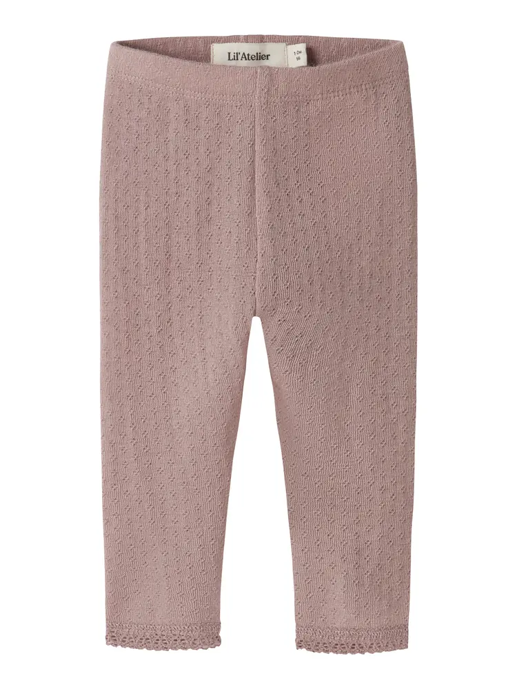 Lil' Atelier Nora Ned Ull Silke Slim Leggings - Fawn - 56