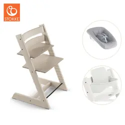 Tripp Trapp Stol inkl. Newborn Set och Babyset - Whitewash | Baby & Barn | BabyMode