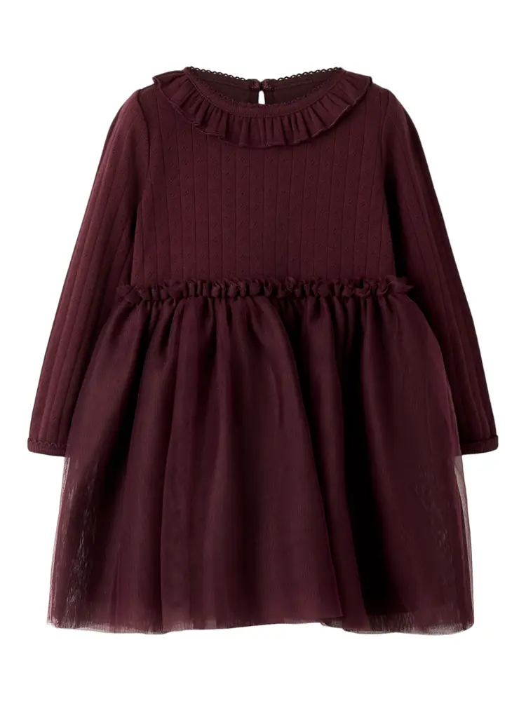 Lil' Atelier Solange Tulle Klänning - Catawba Grape - 110