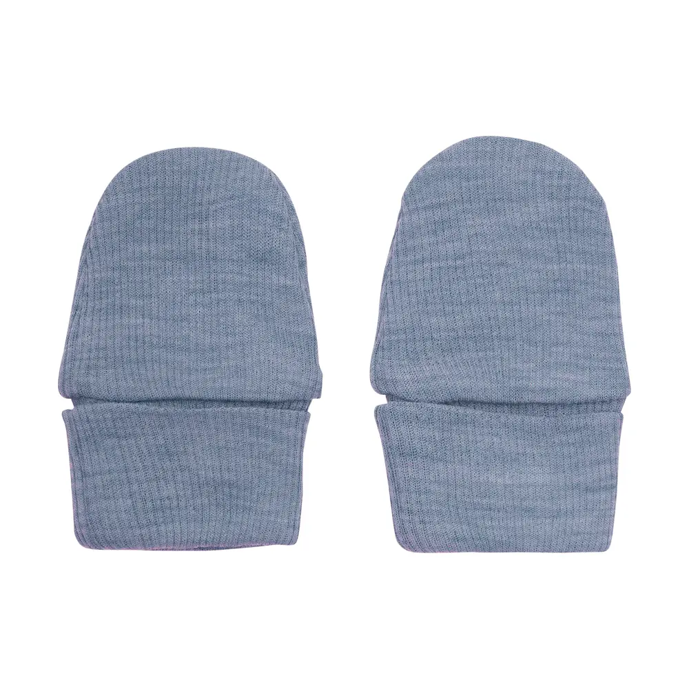 Ullvantar Solid - Folkstone Gray Melange - 70/80 | Barnkläder - Ull - Ullmössor, ullvantar och ulltossor | BabyMode