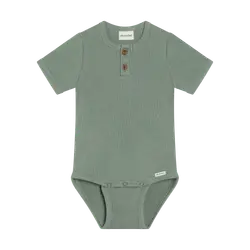 Kortärmad Rib Body - Lily Pad | Kläder - Bodys & overaller - Kortärmad body | BabyMode