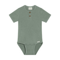 Kortärmad Rib Body - Lily Pad