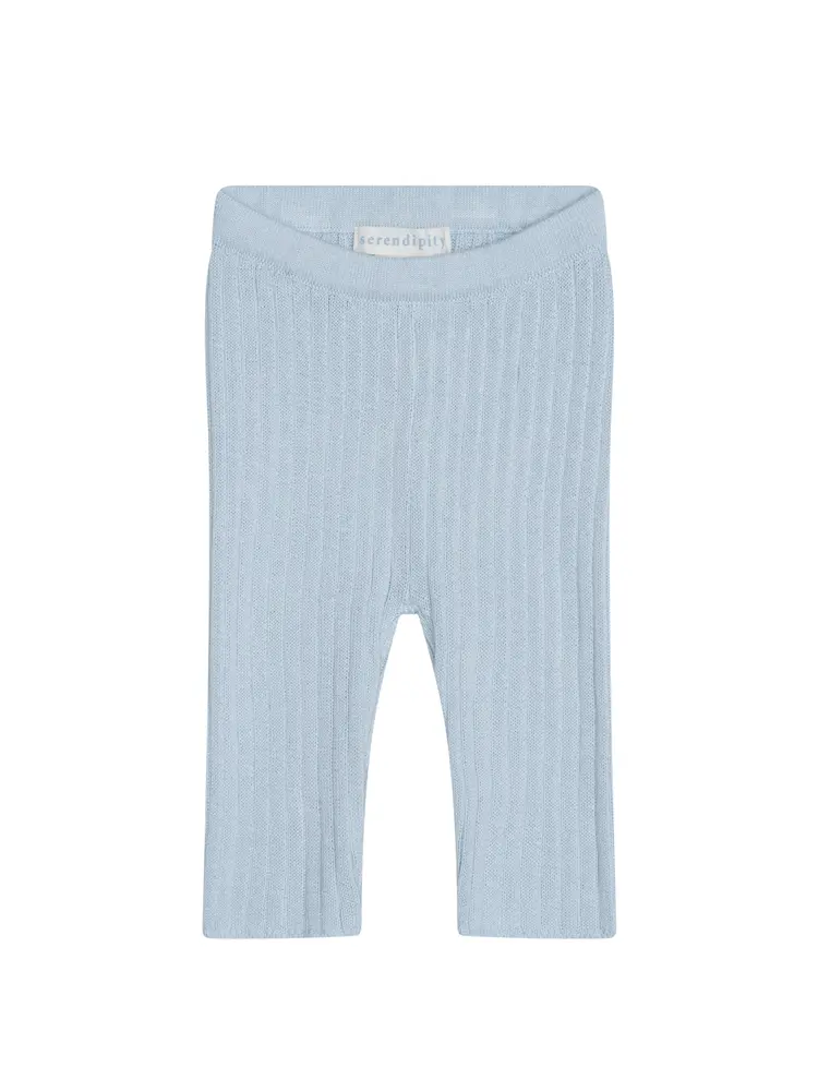 Rib Byxor - Ljusblå - 62 | Barnkläder - Underdelar - Byxor | BabyMode