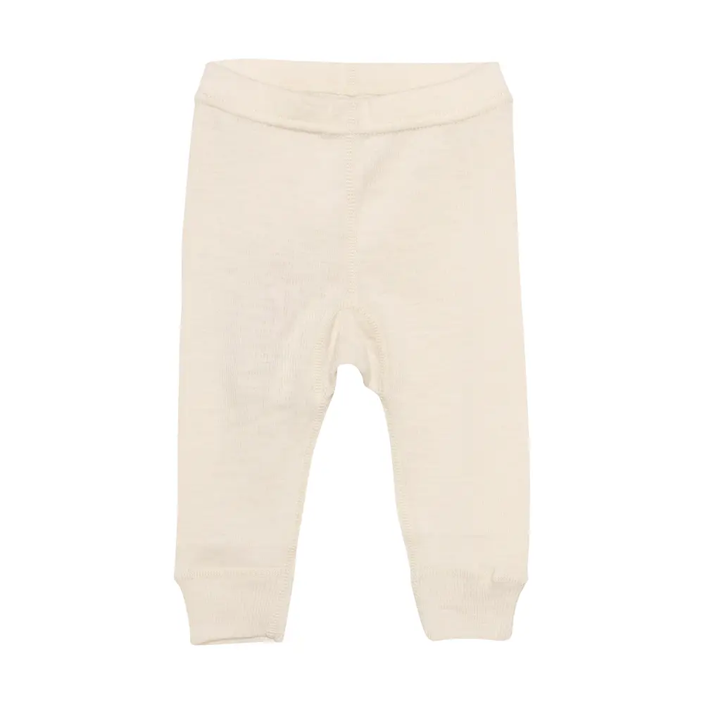 Leggings Ull Solid - Sandshell Melange - 100 | Barnkläder - Ull - Ullbyxor | BabyMode