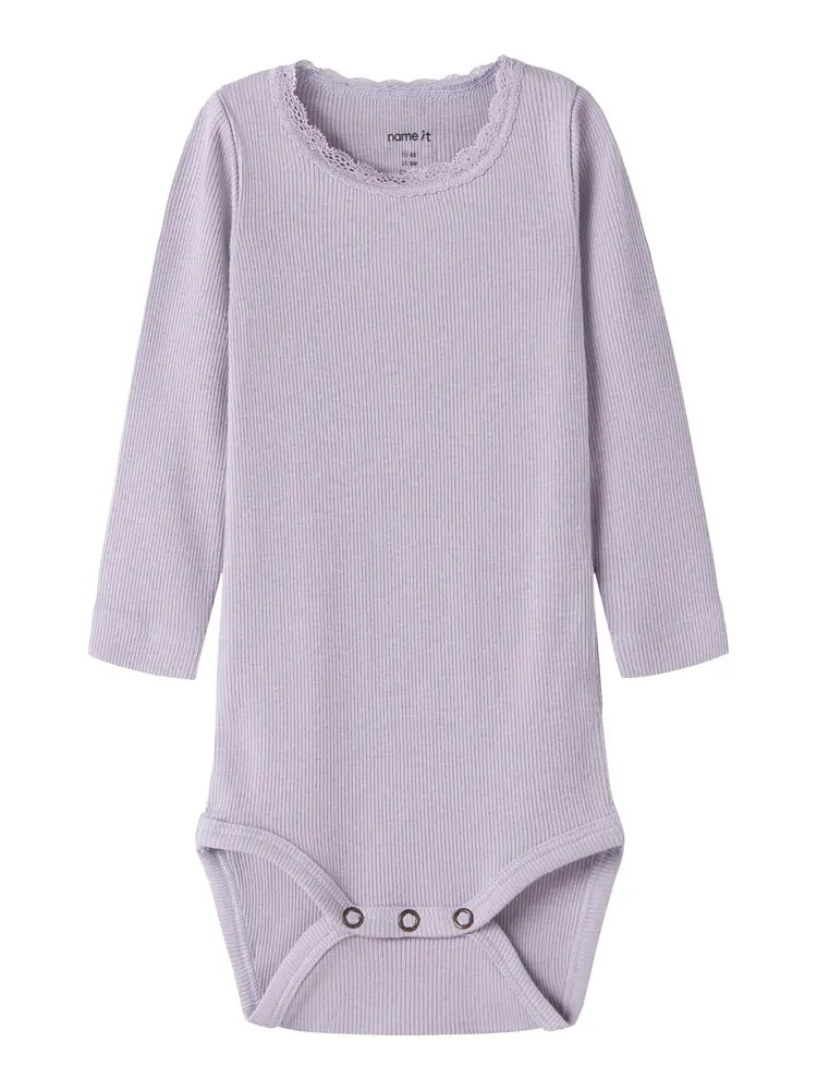 Name It Kab Långärmad Body - Lavender - 92 | Barnkläder - Bodys & overaller - Långärmad body | BabyMode