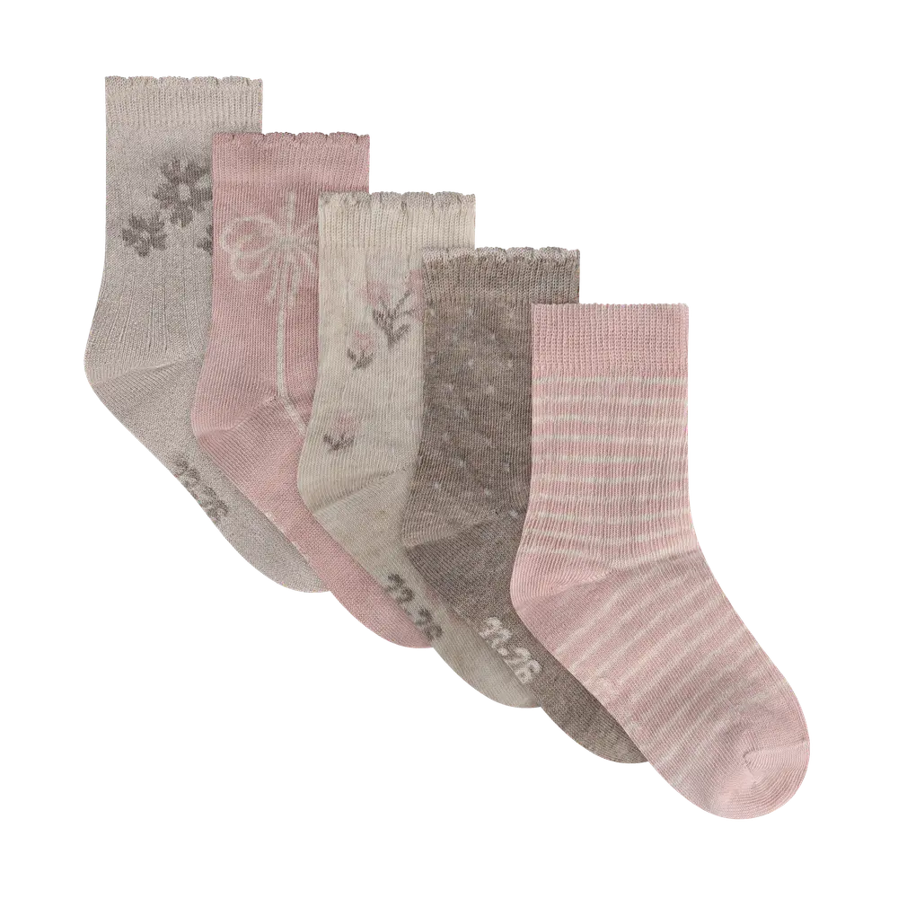 Bekids Strumpor 5-pack - Rose Smoke - 23\26 | Barnkläder - Strumpor & strumpbyxor - Strumpor | BabyMode