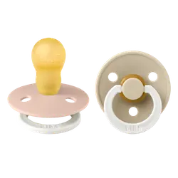 Napp Colour Night 2-pack Latex Rund 18+ mån - Blush/Vanilla | Baby & Barn - Sköta - Nappar | BabyMode
