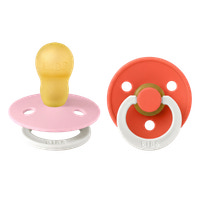 BIBS Napp 2 pk Latex Str 3 - Babypink Tango, Nat