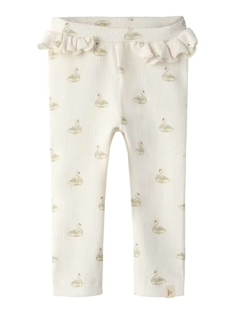 Lil Atelier Gavo Slim Leggings - Pastel Parchment - 86 | Barnkläder - Underdelar - Leggings | BabyMode