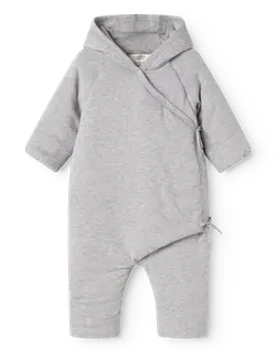 Rex Quiltad babyoverall - Light Grey Melange