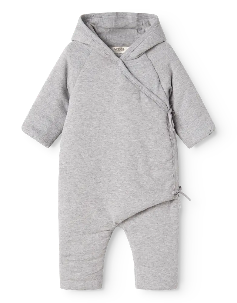 Rex Quiltad babyoverall - Light Grey Melange - 56-62 | Barnkläder - Ytterplagg - Barnvagnsoveraller | BabyMode