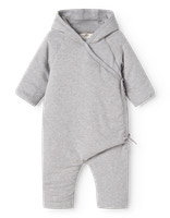 Rex Quiltad babyoverall - Light Grey Melange