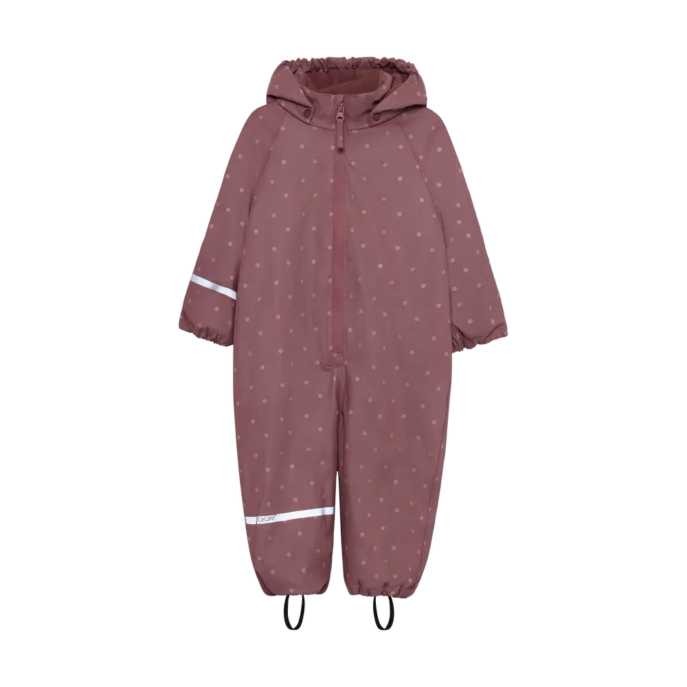 Celavi Regnoverall m. Fleece - Rose Brown - 100