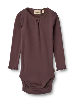 Lotta Rib Body Långärmad - Fudge | Kläder - Bodys & overaller - Långärmad body | BabyMode