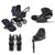 Bugaboo Fox 5 Renew Complete - Black/Deep Indigo + Cloud T + Bas T + Adapter