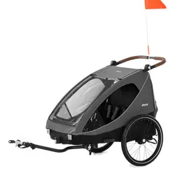 Dryk duo cykelvagn - melange grey