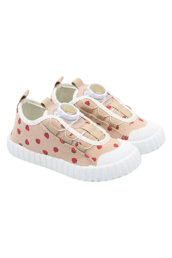 Mikk-Line Canvas Sneakers - Strawberry - 30 | Barnskor - Sneakers - Sneakers med snabbsnörning | BabyMode