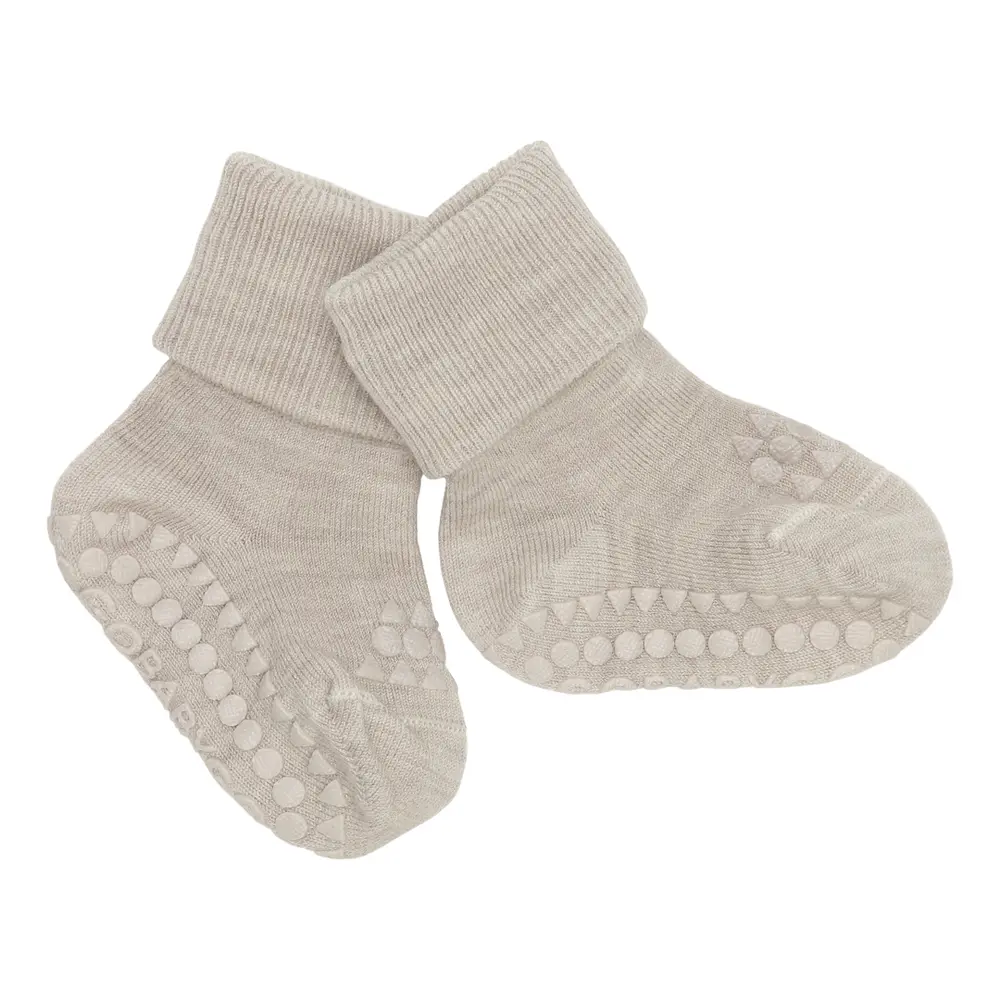 Halkstrumpor - Merinoull - Sand - 17/19 | Barnkläder - Ull - Strumpor & ullstrumpbyxor | BabyMode