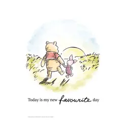 Affisch – Nalle Puh -Vänskapssolnedgång | Barnrum - Inredningsdetaljer - Affischer | BabyMode